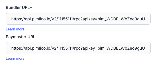 Configure Bundler &amp; Paymaster